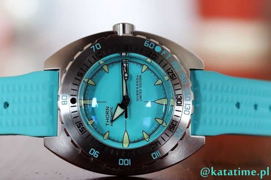 Męski zegarek THORN SUB 200T automatyczny w super kolorze! NOWY