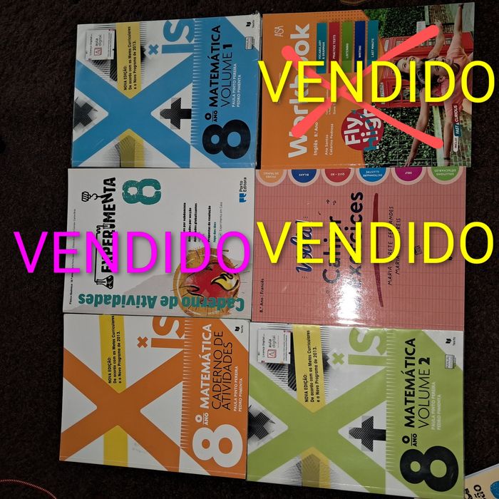 Manuais e Caderno Exercícios 8 ano