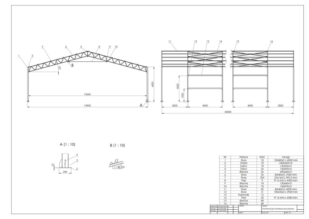 Hale wiaty Konstrukcje stalowe OBORY