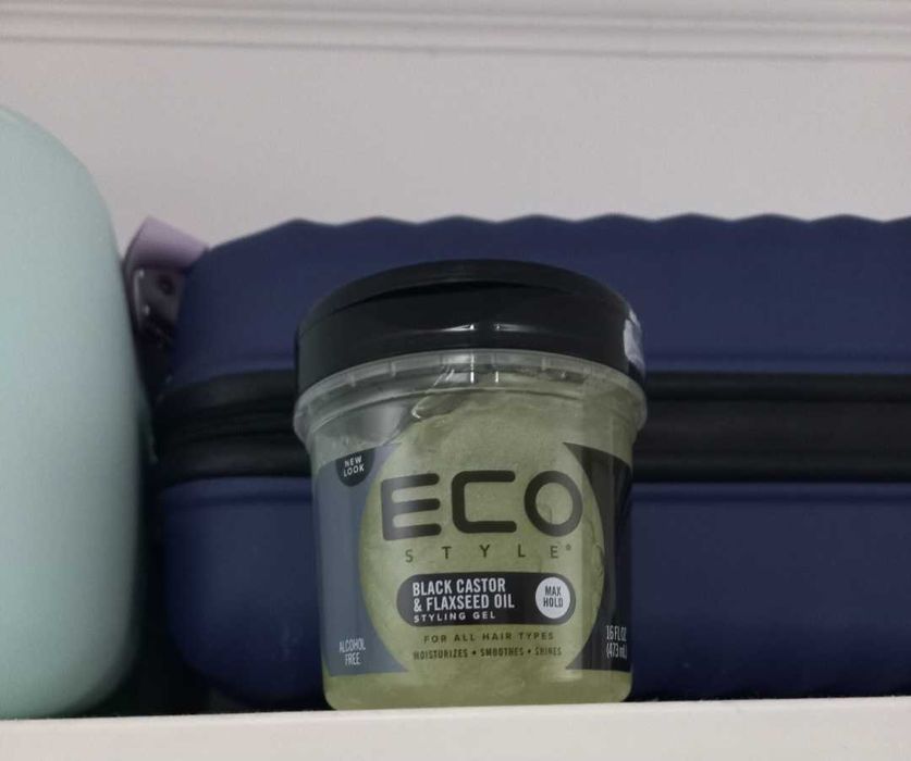 Gel para cabelo-Eco Style Black Castor & Flaxseed Oil Gel 473ml