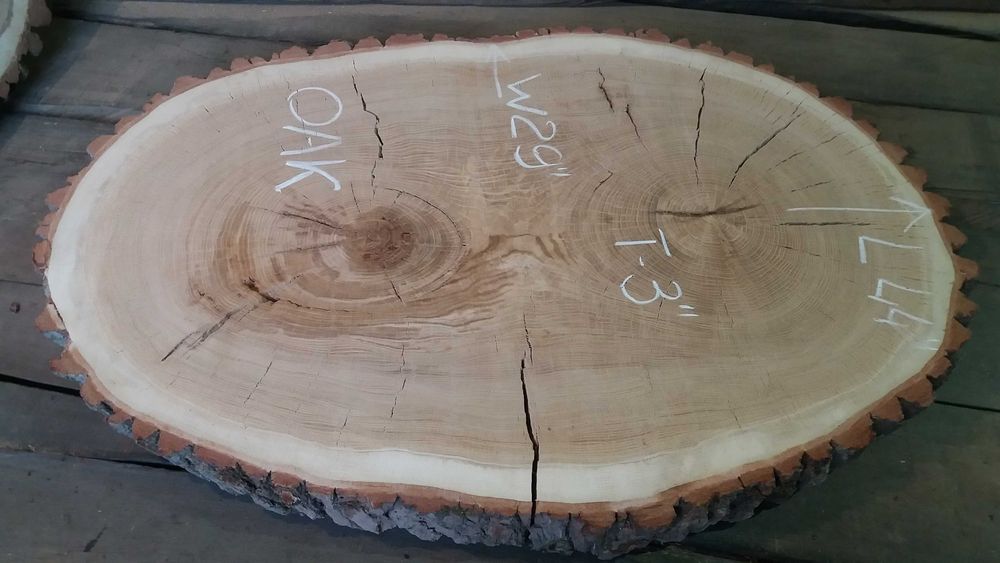 Спил Дуба Слэб Дуб Срез Доска Круглая Столешница