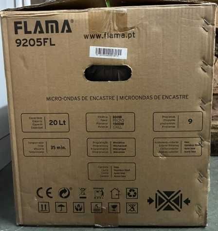 Micro-Ondas FLAMA - 9205FL - Encastre - Novo
