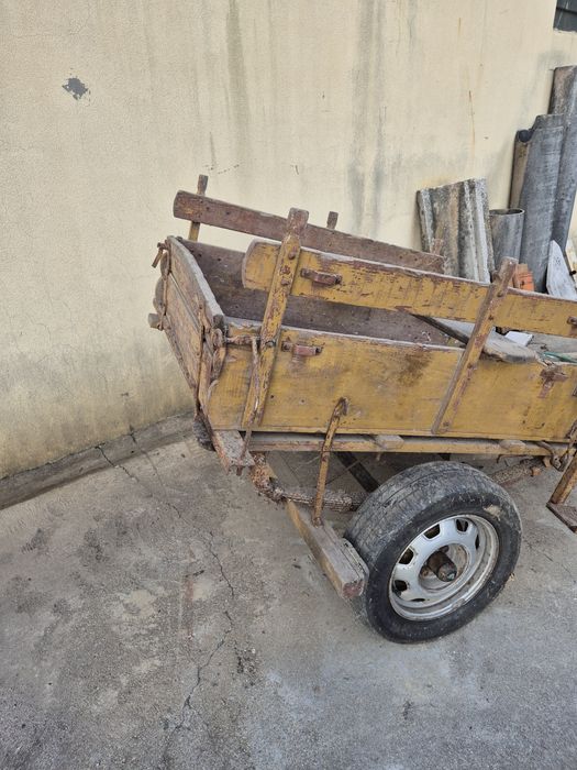 Carroça para burro com colete