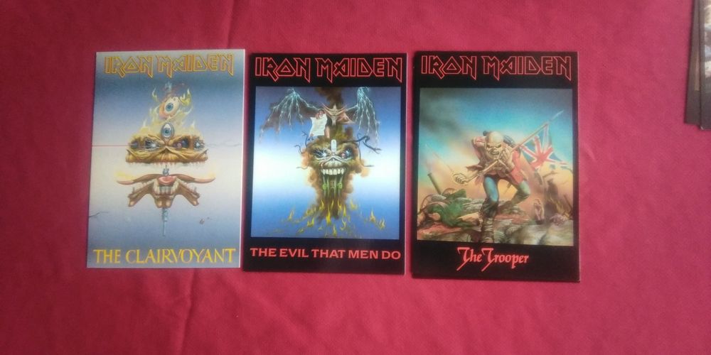 14 vintage postais Iron Maiden. Derek Riggs
