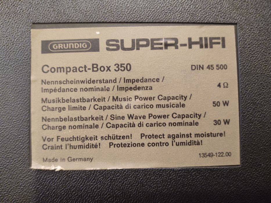 Kolumny podstawkowe Grundig Compact-Box 350 Vintage