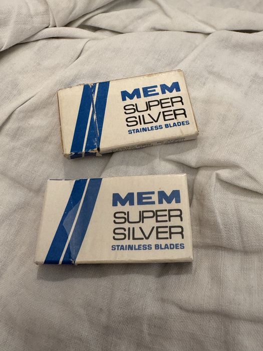 Лезвия MEM Super silver из нержавеющей стали производства Чехословакия