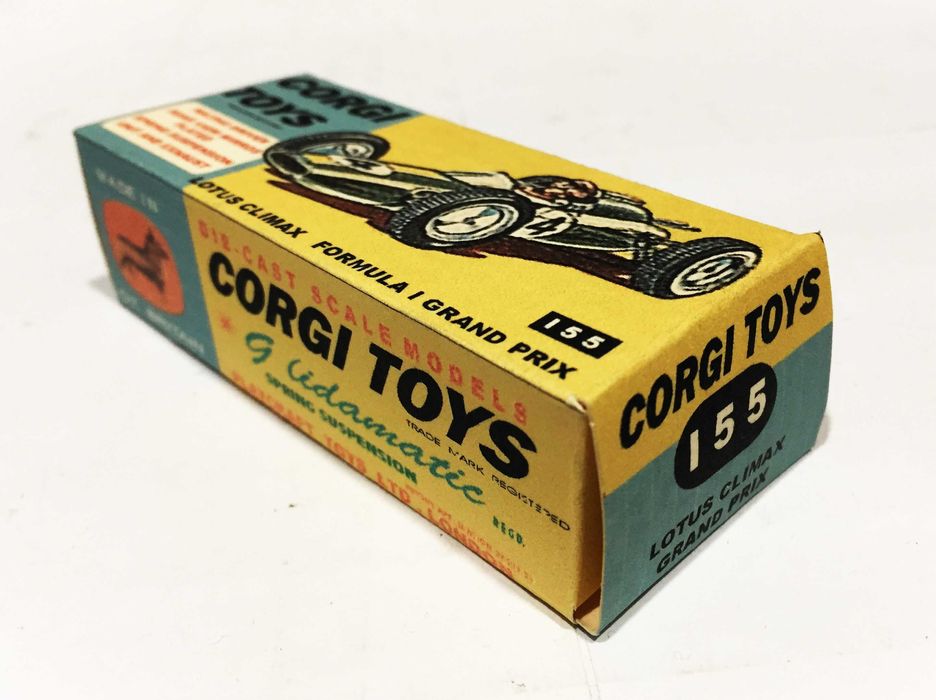 Caixa reprobox da Corgi Toys para o Lotus Climax F.1