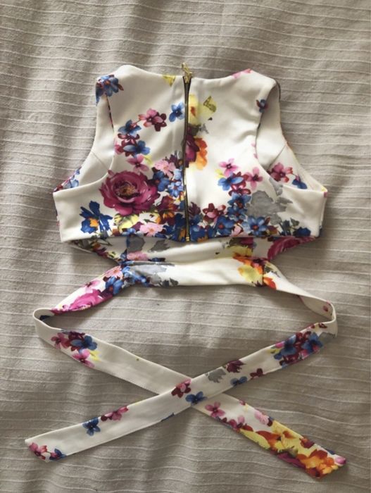 Crop top florido