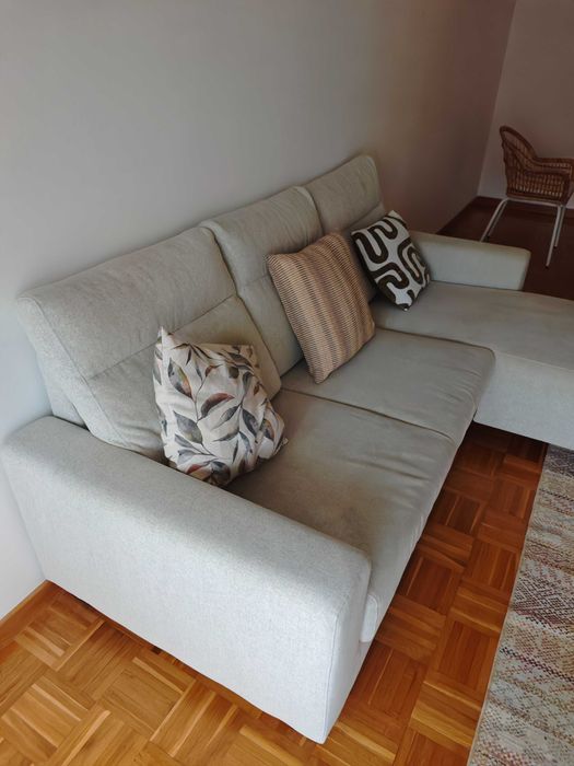 Sofá 3 lugares com chaise longue ikea