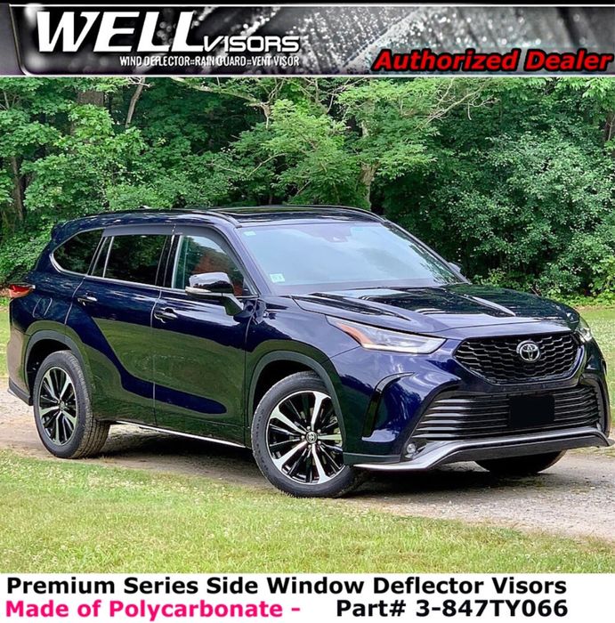 Дефлектори вікон Toyota Highlander 2020+ Wellvisors Premium 3-847TY066