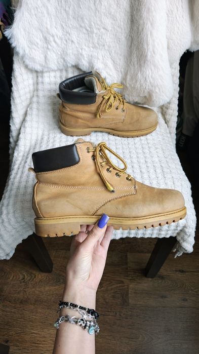 Męskie trapery Black Leather Edition r. 40  ocieplane zamszowe