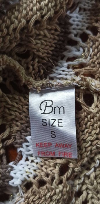 Sweter kardigan wiązany z krótkim rękawem