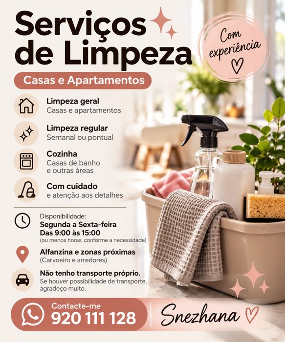 Serviços de Limpeza de Casas e Apartamentos