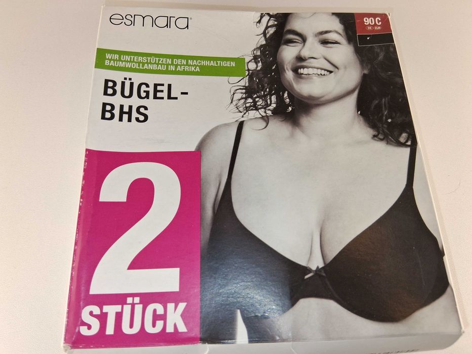 A223 Esmara Biustonosz Z Fiszbinami 2 Sztuki Czarny Multi-Pack Roz 90C