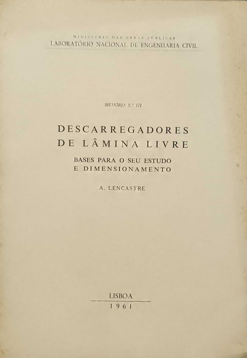 Descarregadores de Lâmina Livre - A. Lencastre