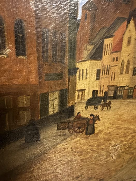 Olej na płótnie antyk