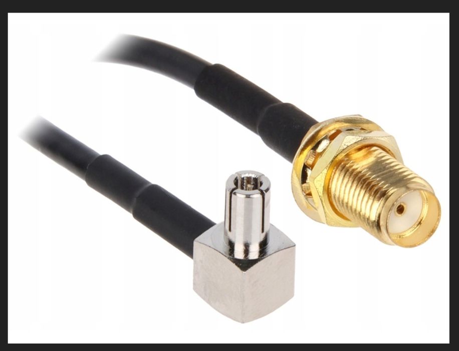 2x Konektor GSM kątowy SMA-G/TS9-0.2m