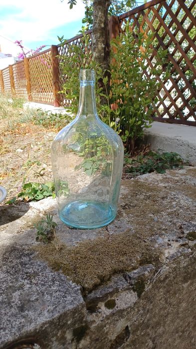 Lote de 2 garrafões de vidro