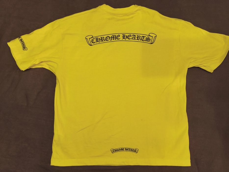 żółta koszulka z Chrome Hearts