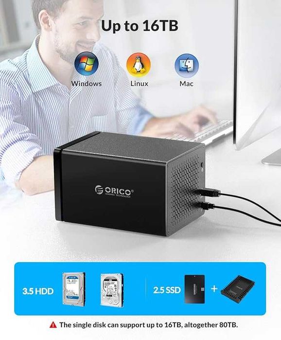 Stacja dokująca Orico 3,5"Sat hdd/ssd 5x obudowa stacja dysków NS500U3