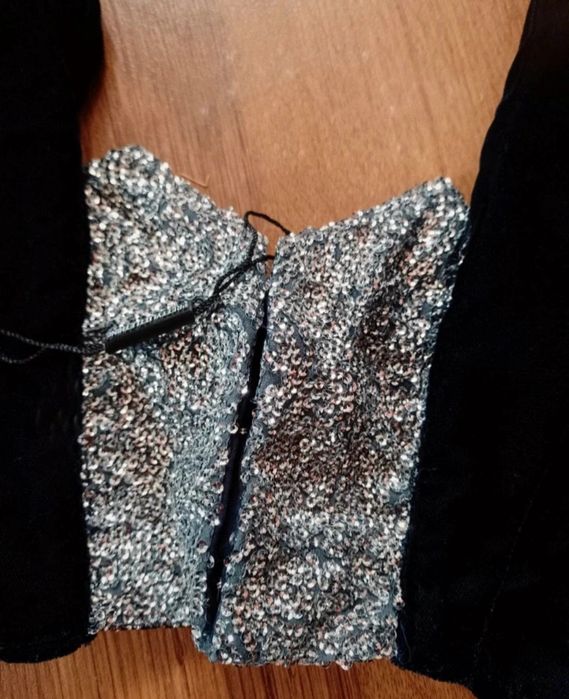 Bolerko narzutka wesele karnawał Sylwester S welur cekiny