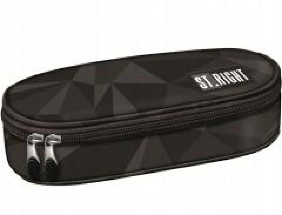 Piórnik saszetka z wewnętrzną klapką Geometr Grey ST-MAJEWSKI ,