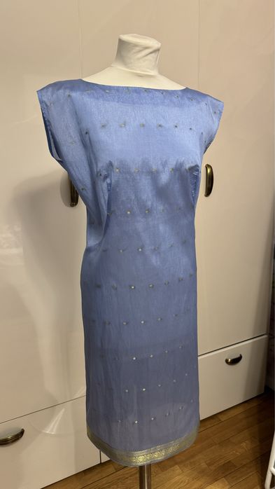 Damska Sukienka z Jedwabiu z Indii szyta na miare roz. L XL 40 42