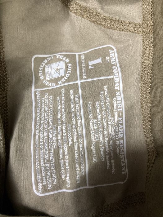 Убакс Army Combat Shirt OCP Flame Resistant Size L