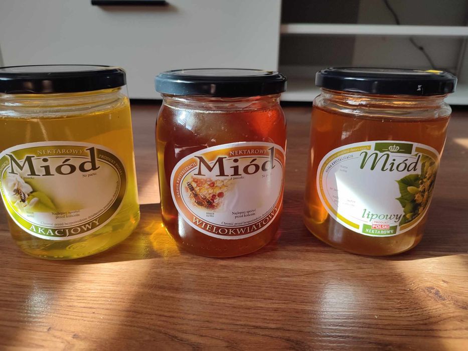 Miód akacjowy lipowy wielokwiatowy słoik 500 ml