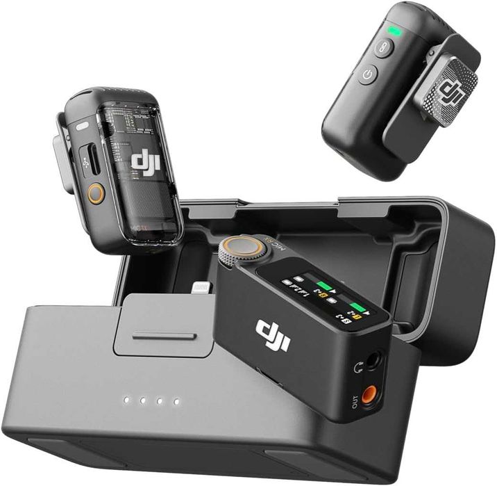 DJI Mic 2 (2 TX + 1 RX + Charging Case) - SELADO - 3 ANOS DE GARANTIA