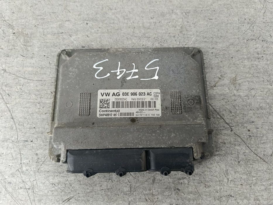 KOMPUTER, STEROWNIK SKODA FABIA II FL 03E906023AC CONTINENTAL 1.2 HTP