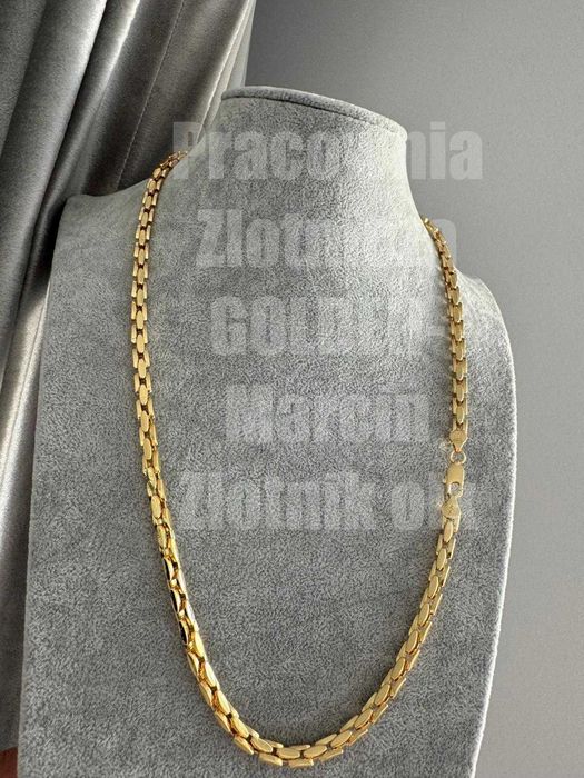 Złoty Łańcuszek Pozłacany z Próbą Splot Królewski Cartier łańcuch