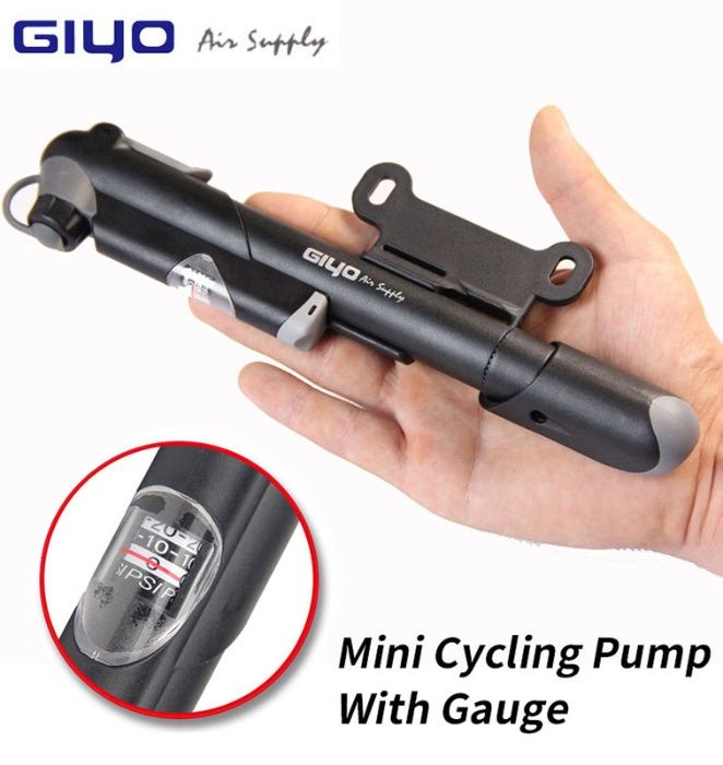 Велонасос GIYO с манометром 100 psi (7 бар) насос для велосипеда