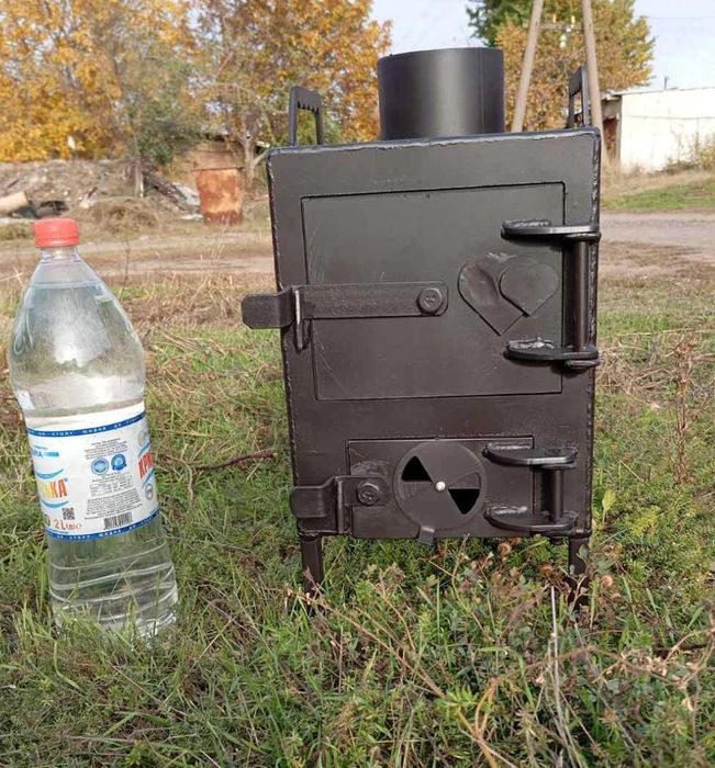 Польова пічка буржуйка сталева піч мала блиндажная печка буржуйка печь