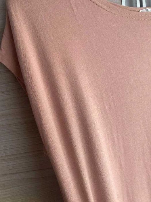 Wiskozowa bluzka z falbanką brudny róż Betis XL/XXL 42/44