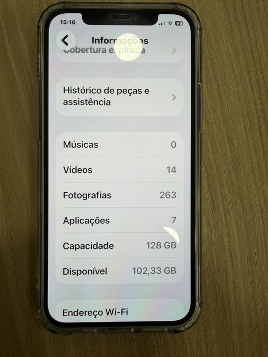 Iphone 12 128gb cor azul e preto