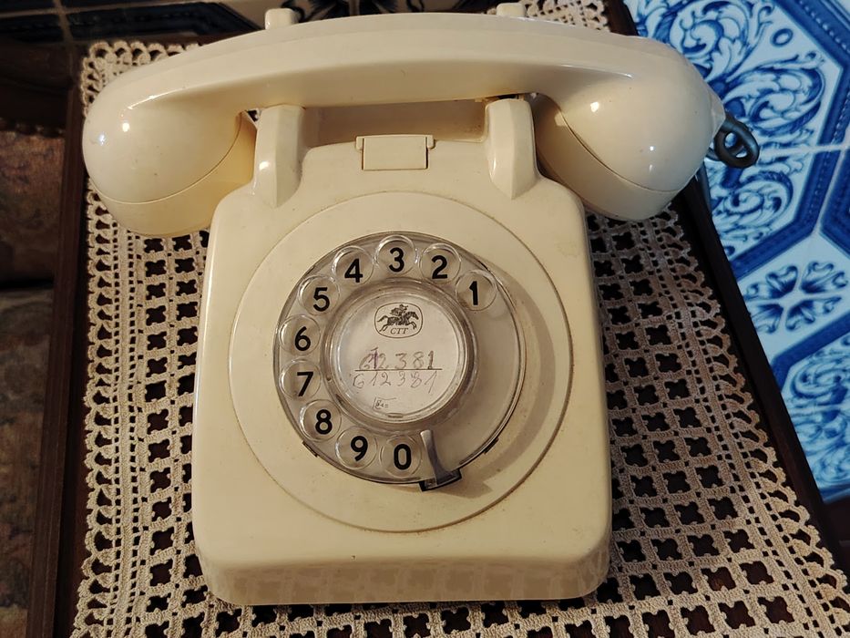 Telefone Antigo cor Branca