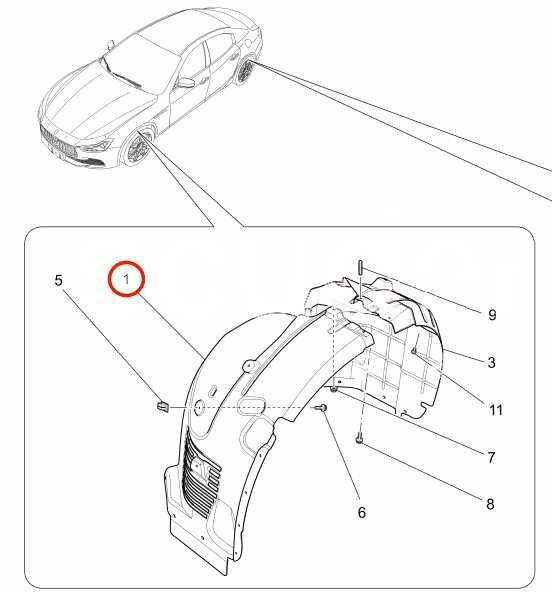 Maserati Ghibli - nadkole przednie LEWE PRAWE - cz. przednia - DIESEL