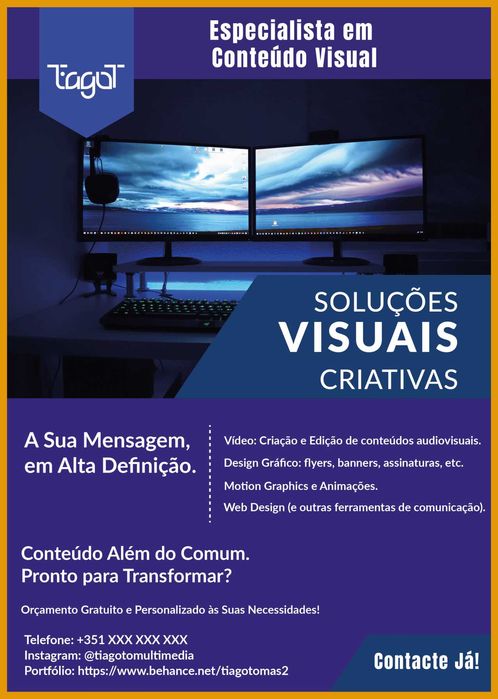 Especialista em Multimédia: Vídeo, Design e Motion Graphics.