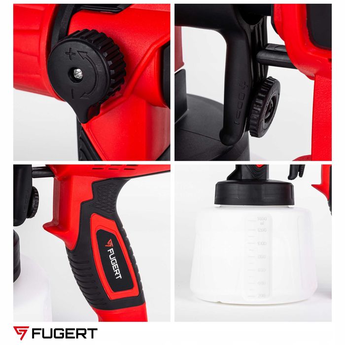 Pistolet do malowania natryskowy 750W elektryczny 9 dysz 1,4L