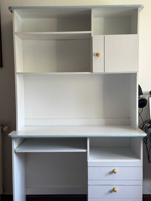 Quarto Completo Branco - 2 Secretárias + Cómoda 6 Gavetas | Entrego