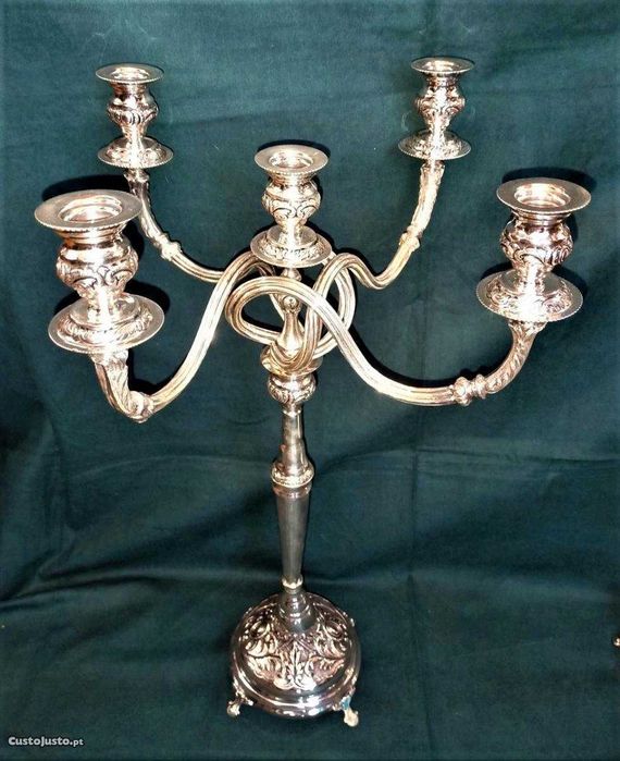 Par Candelabros Prata