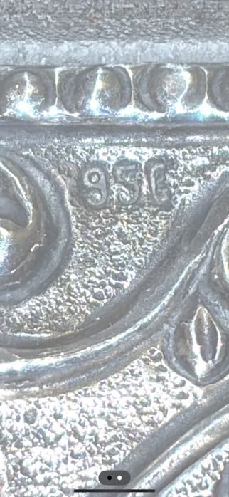 Православная икона Божией Матери с Младенцем Христом, серебряная