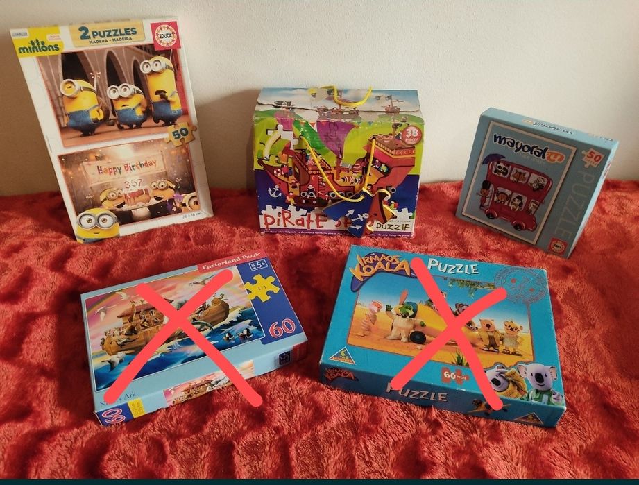 Puzzles de 38 a 500 peças e vários jogos