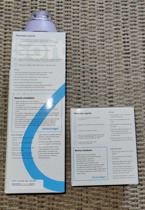 Butelka Dafi z filtrami komplet 5 szt filtrów nowe