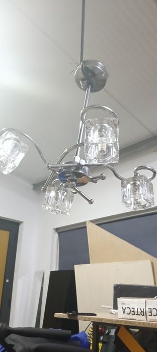 Candeeiro em inox de tecto