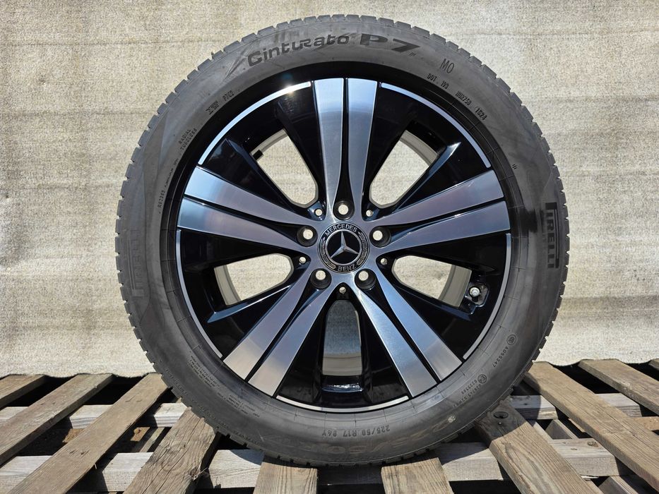 [L112] Koła letnie 17 Cali 5x112 Opony R17 225/50 Mercedes-Benz Oryginał Klasa C 7Jx17H2 ET44,5