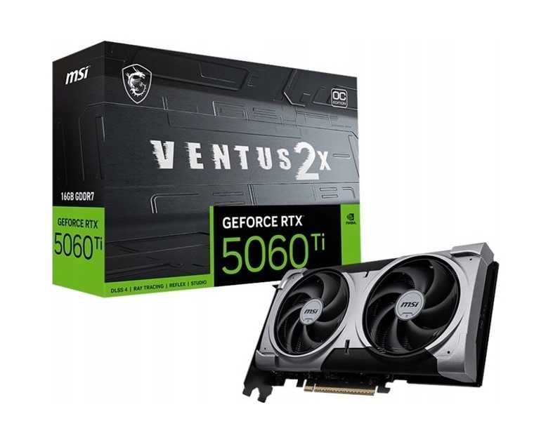 Nowa Karta Graficzna MSI GeForce RTX 5060 Ti Ventus 2X OC Plus 16 GB GDDR7
