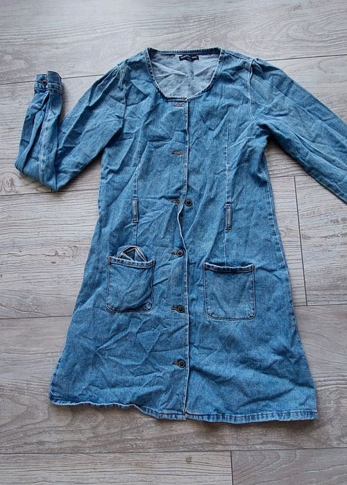 Sukienka jeansowa z paskiem rozm. 158