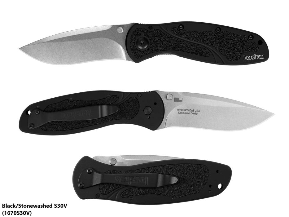 Ніж KERSHAW Blur Assisted (S30V, Magnaсut, Damascus)